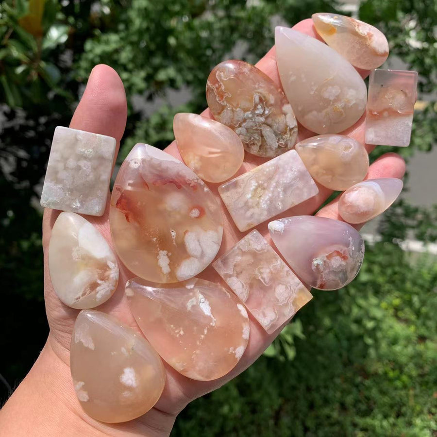 Flower Agate Cabochons