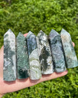 Moss Agate Small Tower