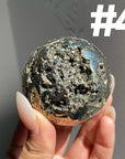 Pyrite Druzy Sphere