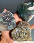 Moss Agate Heart Slab