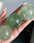 Apple Green Fluorite Spheres