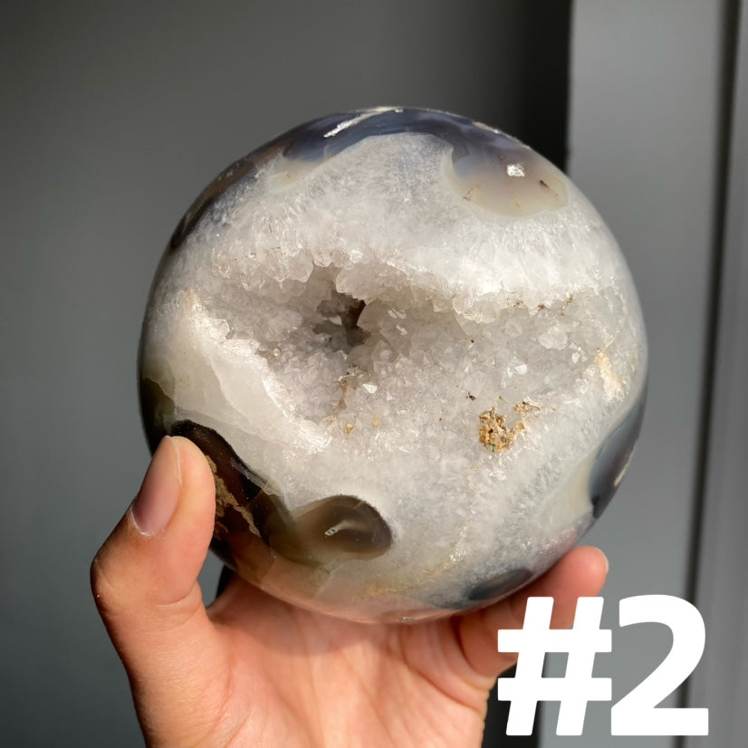 XXXL MASSIVE MOSS AGATE online SPHERE 830 GRAMS