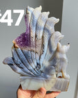 Druzy Agate 9 Tailed Fox