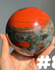 Large African Blood Stone Sphere