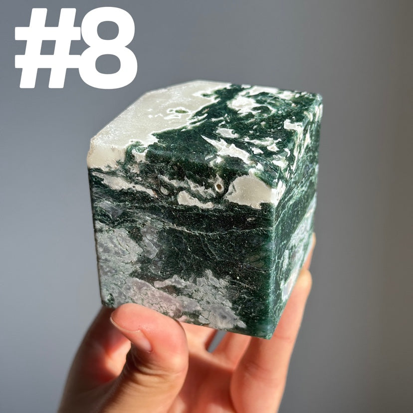 Druzy Moss Agate Cube cheapest