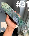Big Moss Agate Tower (imperfect)