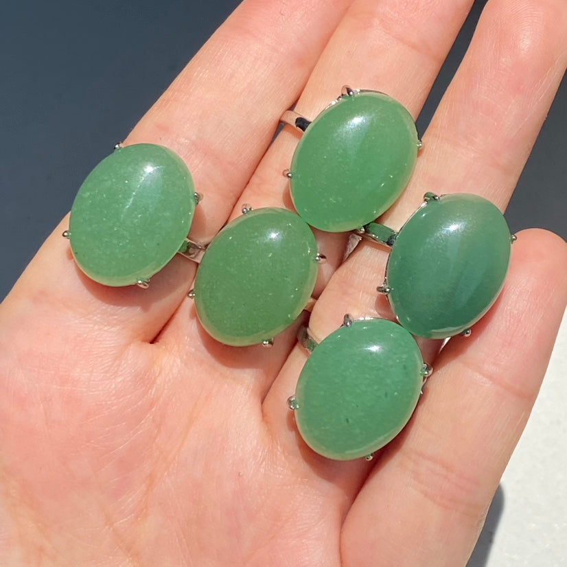 Green Aventurine Ring – Simmon Crystal Wholesale