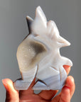 Druzy Agate Wolf