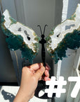 Moss Agate Big Butterfly Wings