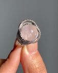 Rose Quartz Fidget Spinner Ring