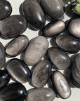 Silver Sheen Obsidian Palmstone