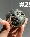 Pyrite Druzy Sphere