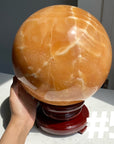 Orange Calcite Big Sphere