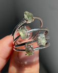 Real Moldavite Rings