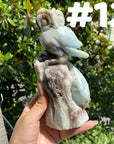 Sky Blue Quartz Owl