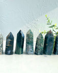 Moss Agate Small Tower