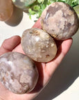 Flower Agate Palm Stone