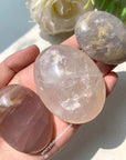 Blue Rose Quartz Palm Stone