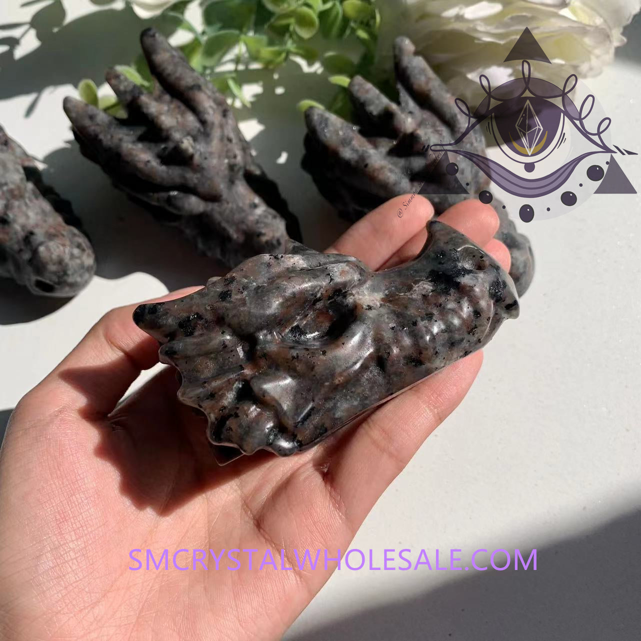 865G Yooperlite Crystal Skull with Snakes