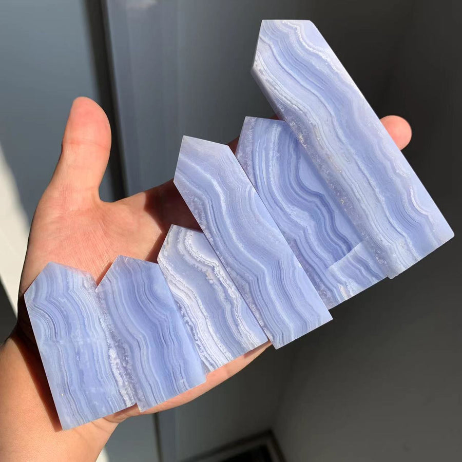 Blue Lace Agate Small Towers