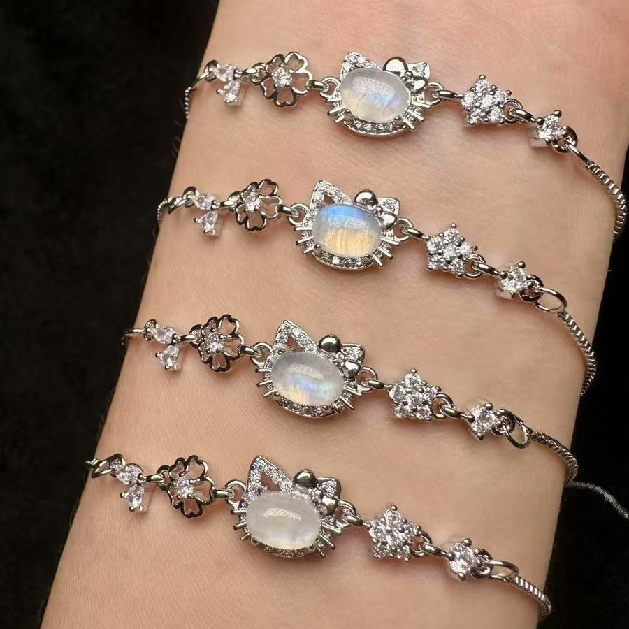 Moonstone Hello Kitty Bracelet