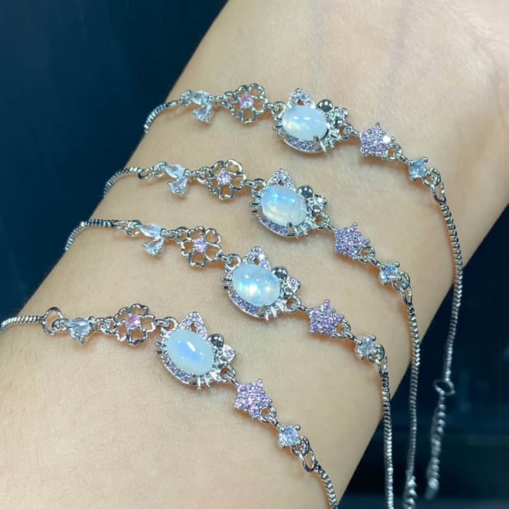 Moonstone Hello Kitty Bracelet