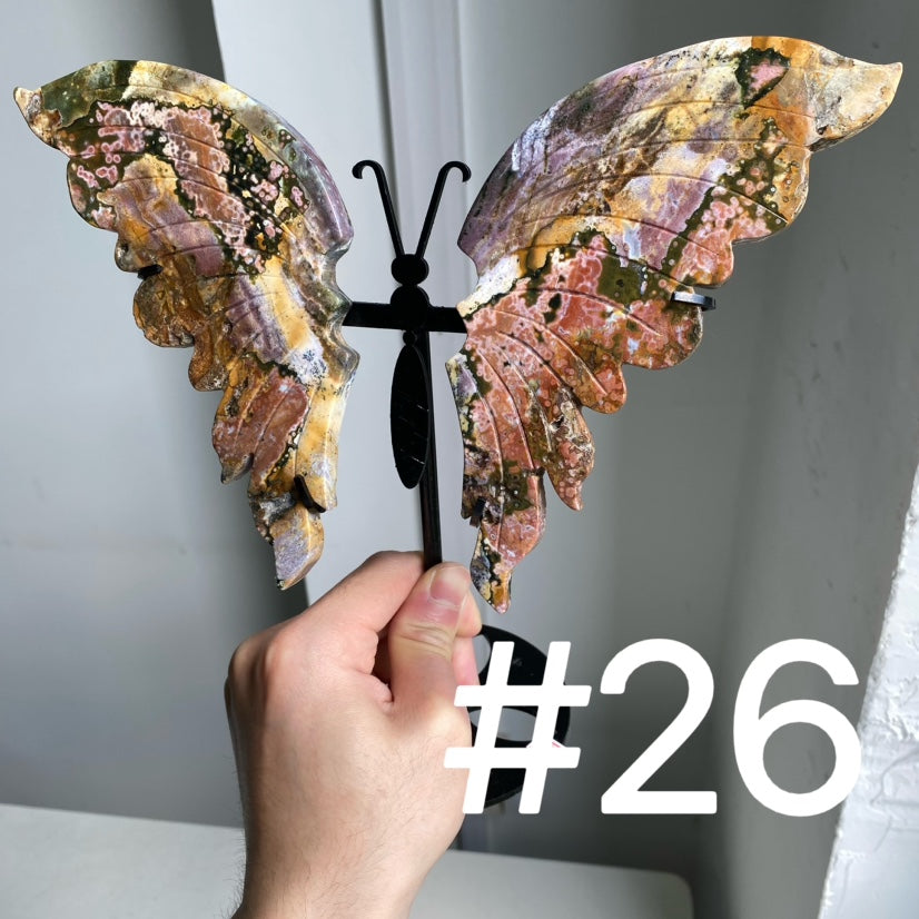 8th Vein Ocean Jasper Butterfly – Simmon Crystal Wholesale
