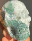 Moss Agate Skull