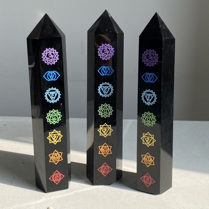 7 Chakra Obsidian Tower