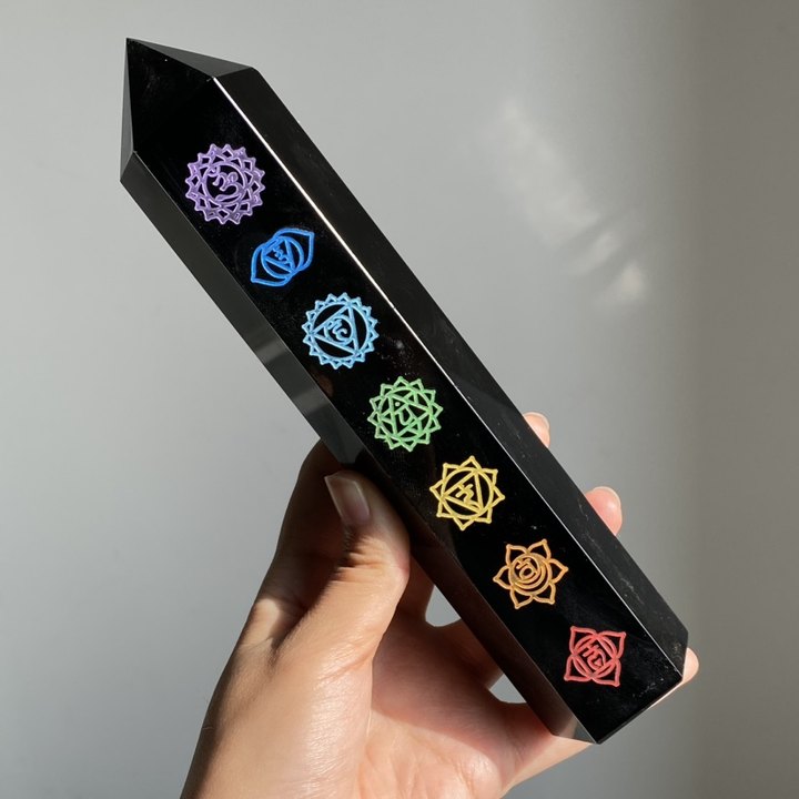 7 Chakra Obsidian Tower