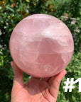 Rose Quartz Big Spheres(imperfect)