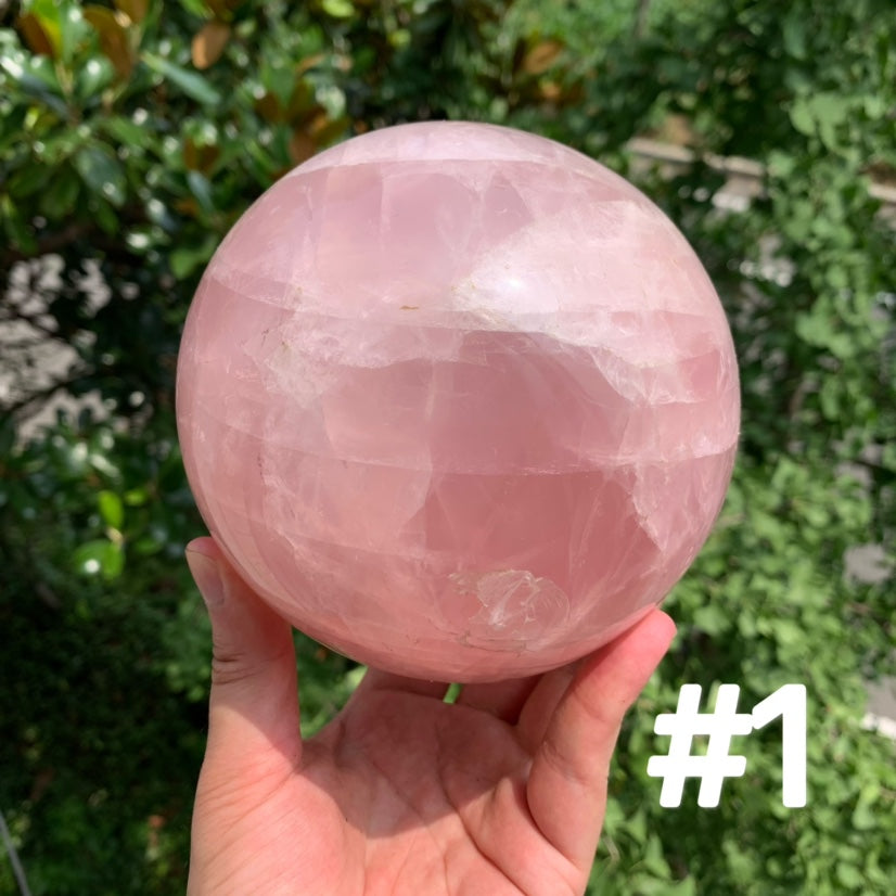 Rose Quartz Big Spheres(imperfect)
