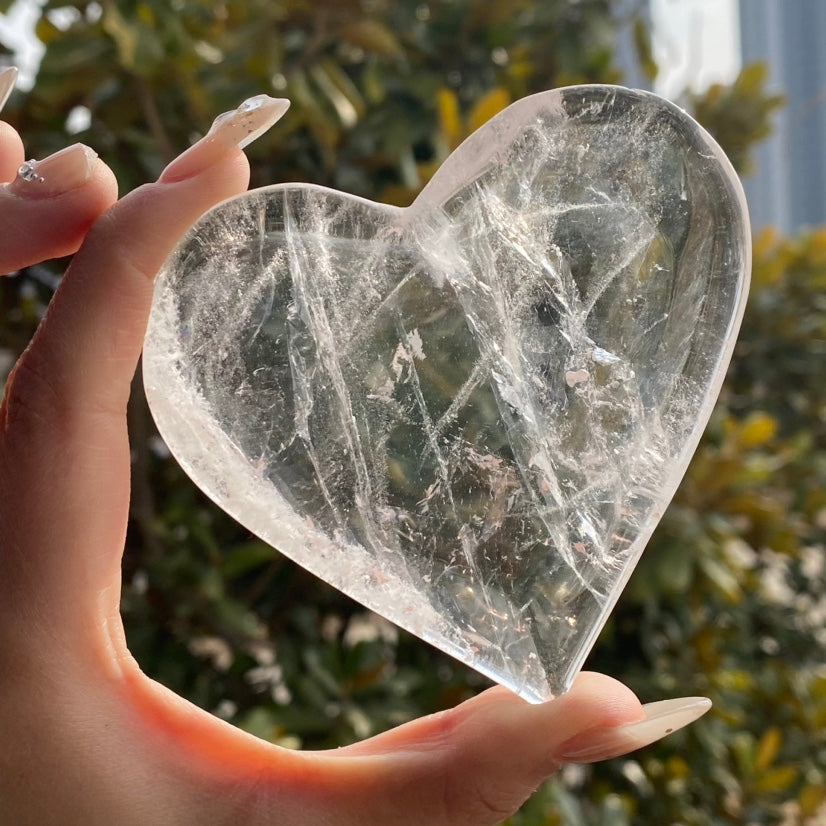 Clear Quartz Heart Tray