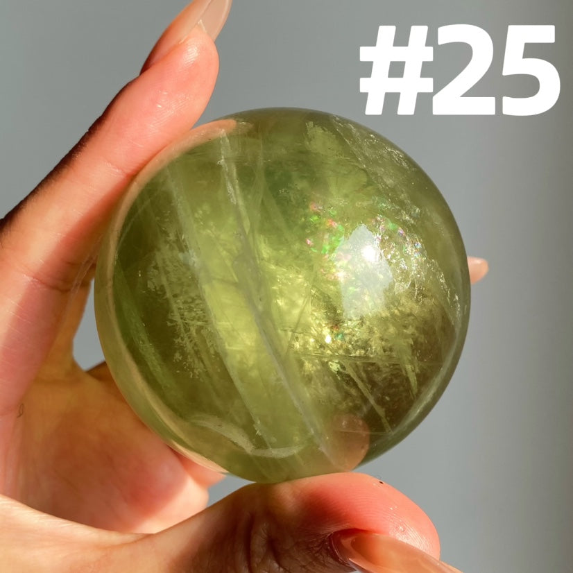 Apple Green Fluorite Sphere