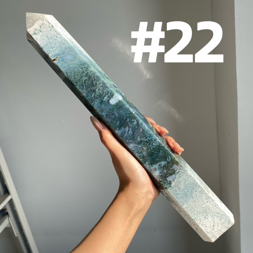 Big Moss Agate Tower