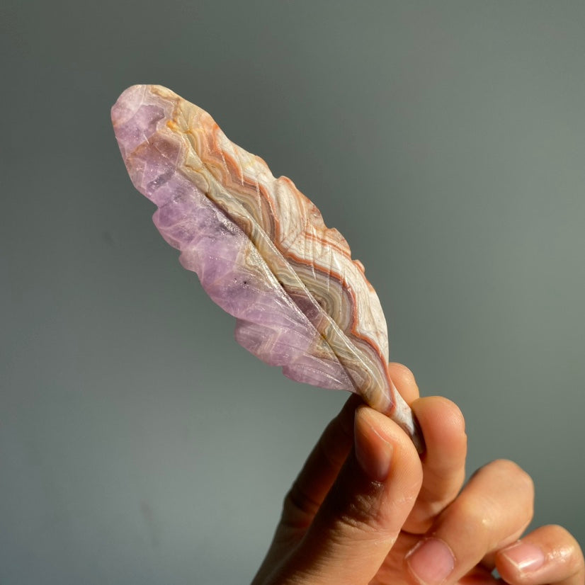 Mexician Agate Amethyst Feather