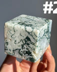 Moss Agate Cube