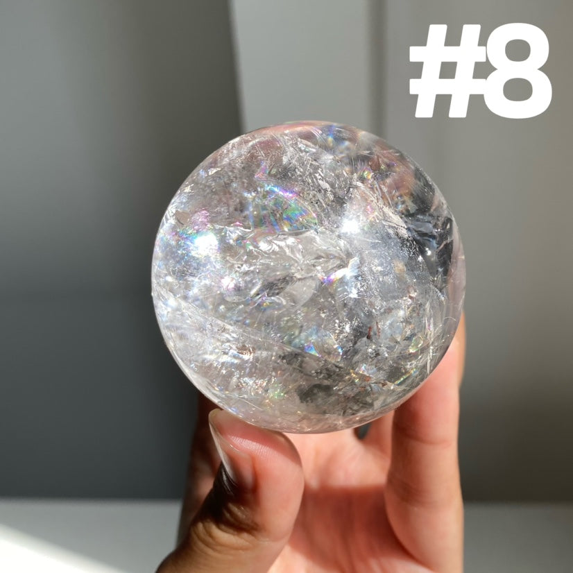 Rainbow Clear Quartz Sphere