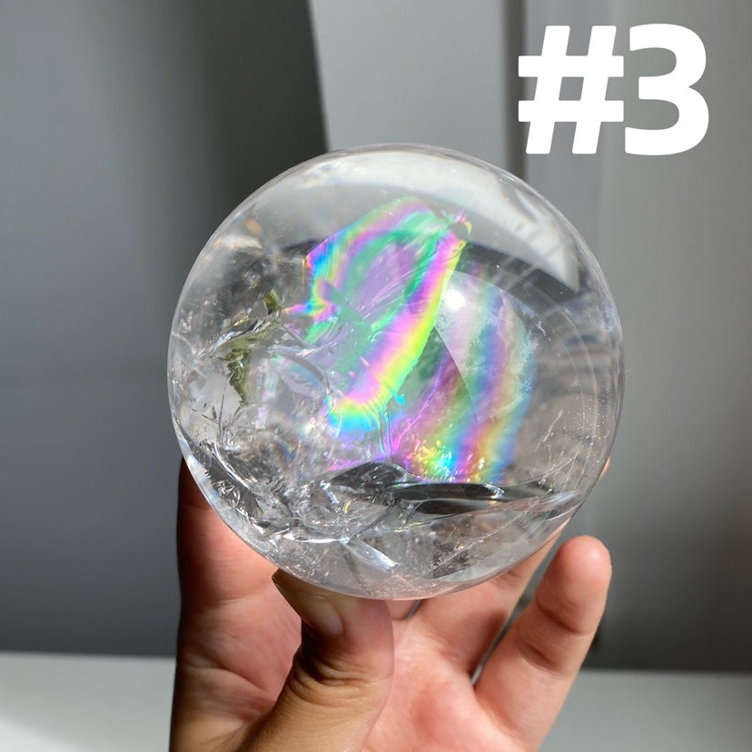 Rainbow Clear Quartz Sphere