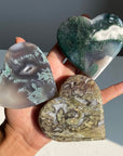 Moss Agate Heart Slab