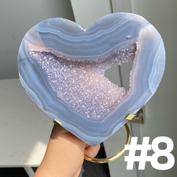 Druzy Agate Big Moons and Hearts