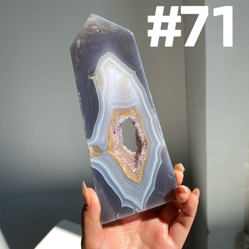 Druzy Agate Tower (imperfect)