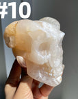 Flower Agate Horn Skull