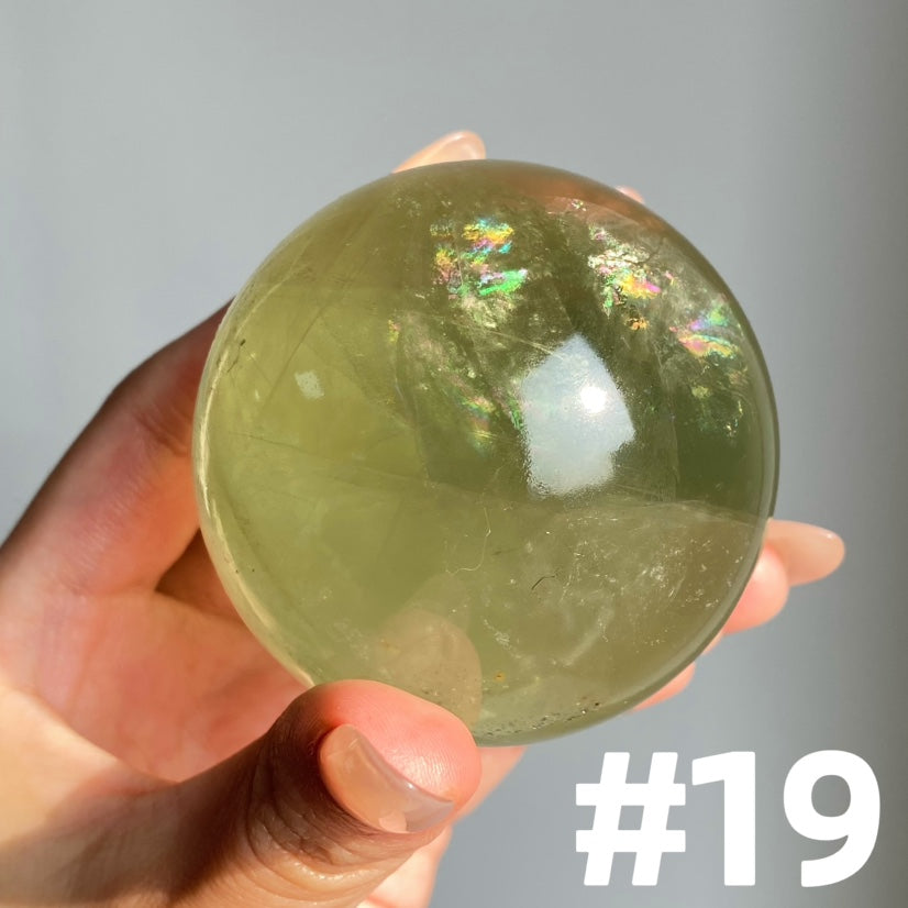Apple Green Fluorite Sphere
