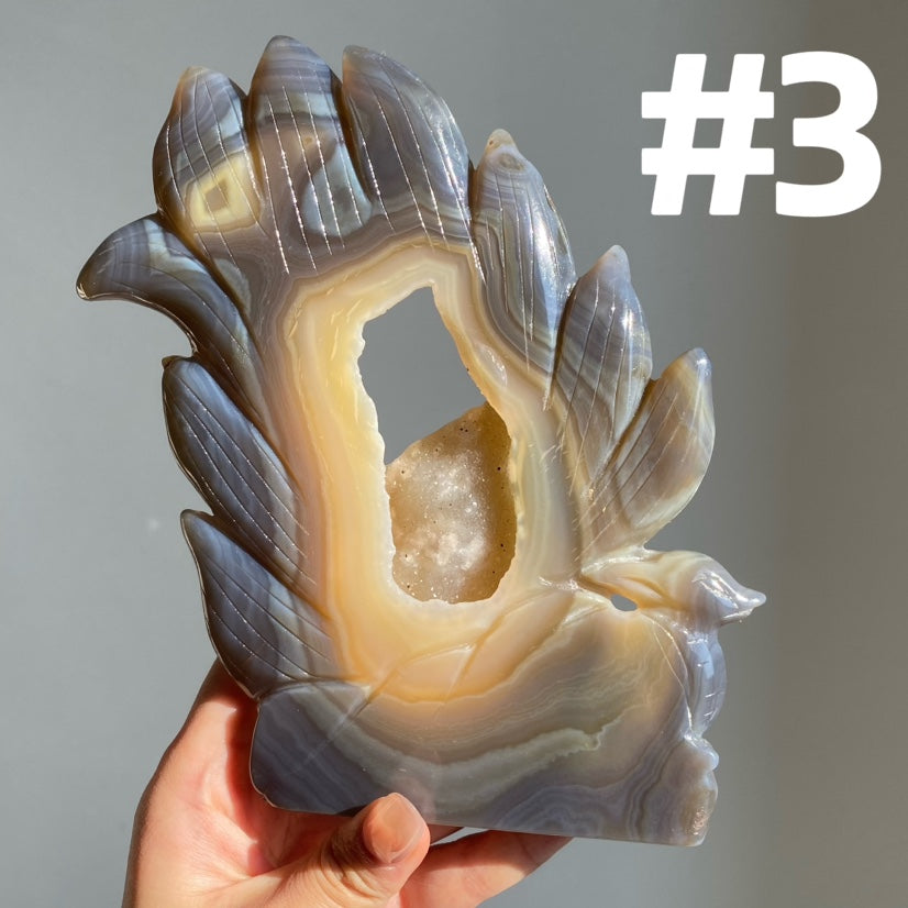 Druzy Agate 9 Tailed Fox