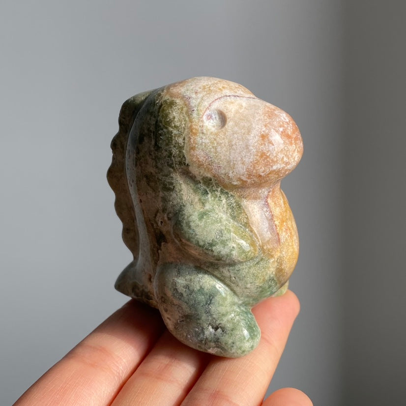 Moss Agate Cute Dinosaurs