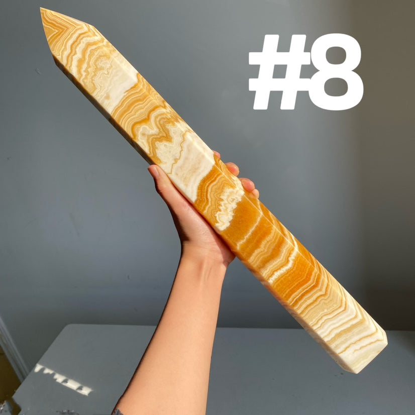 Orange Calcite Big Towers