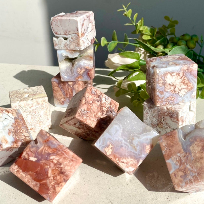 Cotton Candy Agate Cube
