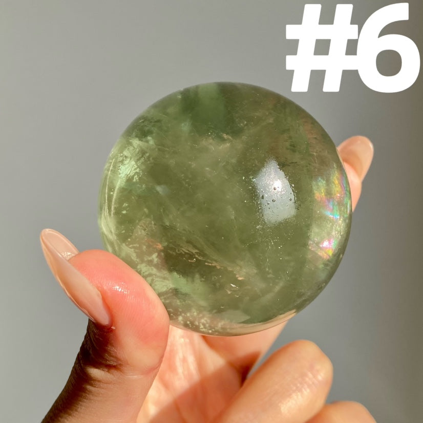 Apple Green Fluorite Sphere
