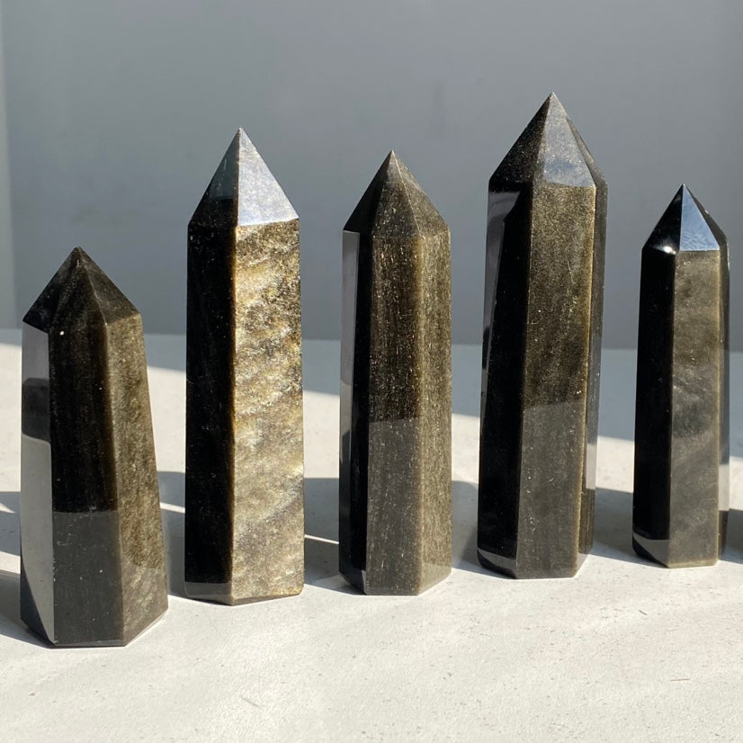 Gold Obsidian Small Tower